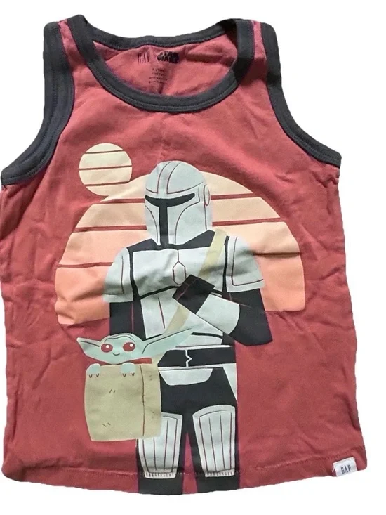 Toddler Boy Summer Tops T Shirts Tank Tops Star Wars Size 4T - Picture 2 of 7
